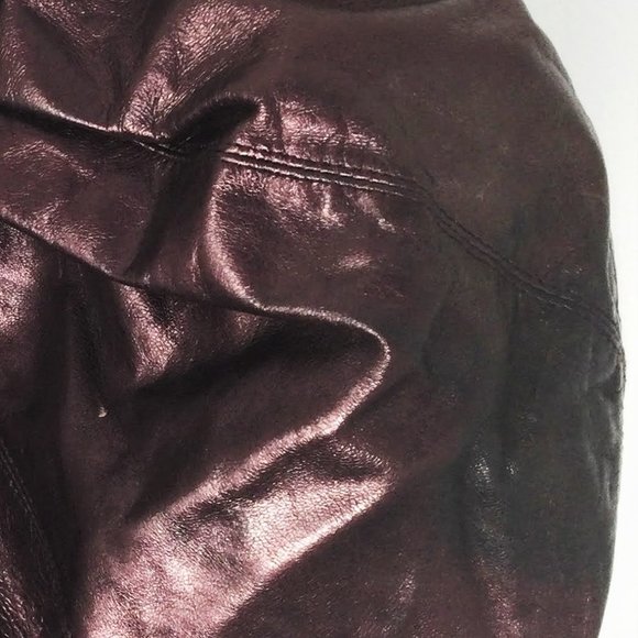 Kooba Purple Metallic Large Leather Hobo Bag - Picture 14 of 15